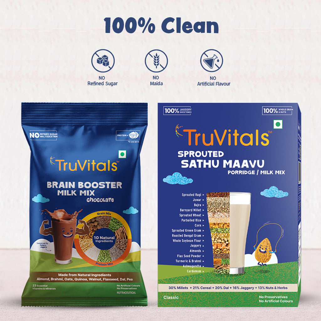 Brain Health Trial Pack - Milk Mix (30g) & Sathu Maavu (30g)
