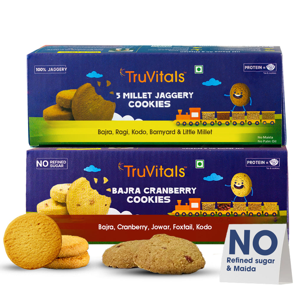 Bajra Cranberry & 5 Millets Cookies, 2 X 160 g