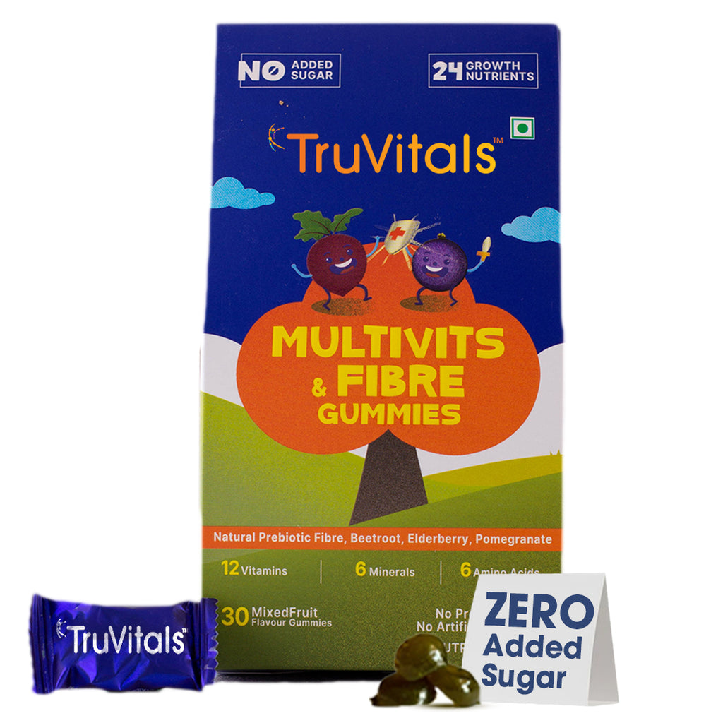 MultiVitamin & Fibre Gummies for kids- Pack of 1(30 gummies)