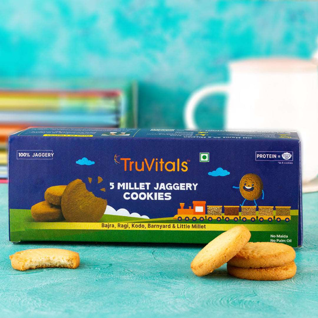 5 Millet Jaggery Cookies- Pack of 1 (160g)