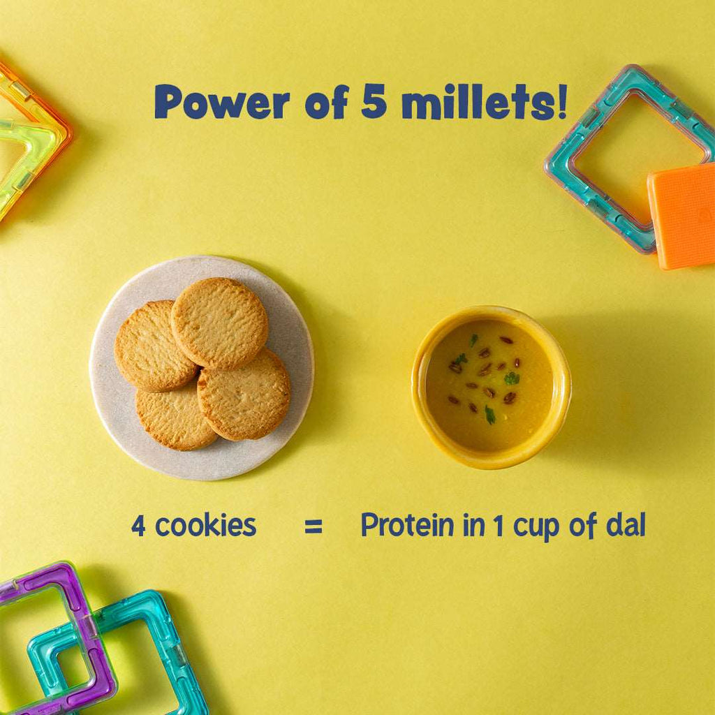 5 Millet Jaggery Cookies- Pack of 1 (160g)