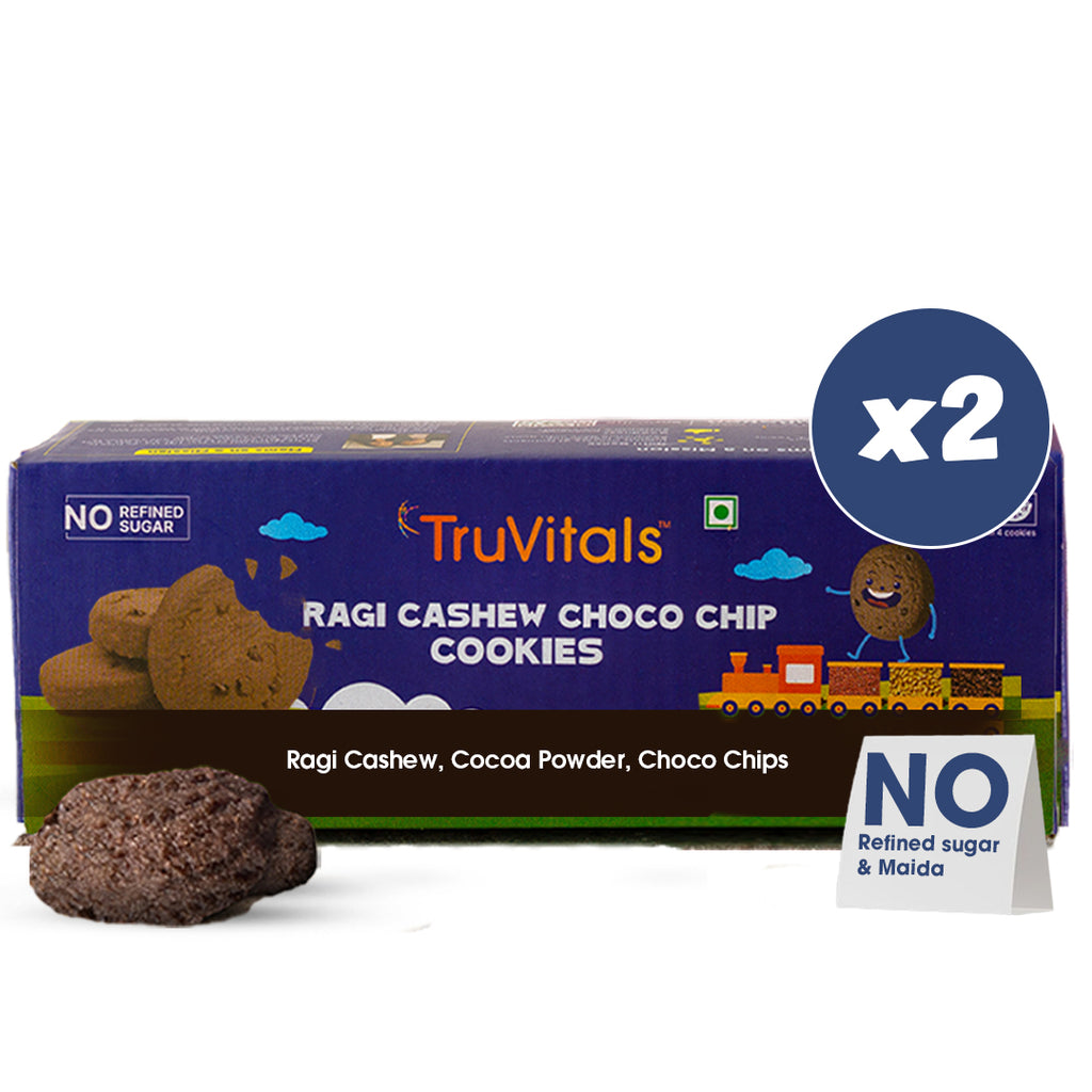 Ragi Cashew Choco Chip Cookies